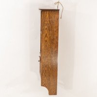 Arts & Crafts Oak & Chequer Inlaid Wall Cabinet - Thumbnail 5