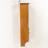 Arts & Crafts Oak & Chequer Inlaid Wall Cabinet - Thumbnail 6