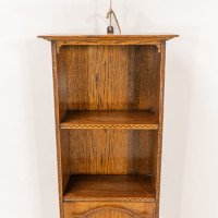 Arts & Crafts Oak & Chequer Inlaid Wall Cabinet - Thumbnail 10