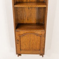 Arts & Crafts Oak & Chequer Inlaid Wall Cabinet - Thumbnail 11