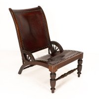 H. H. Richardson In the style of E. W. Godwin American Leatherette Side Chair - Thumbnail 1