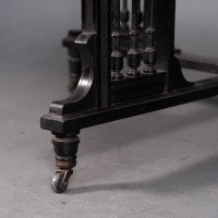 Aesthetic Movement Scissor Action Drop Leaf Side Table Made From Hungarian Ash - Thumbnail 17