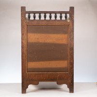 Shapland & Petter attri. M H Baillie Scott style of. An Arts & Crafts oak mirror with chequer Inlays - Thumbnail 12