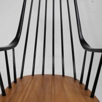 Lena Larsson, Made by Nesto, a Mid Century Ebonised Rocker with Sculptural Arms - Thumbnail 10