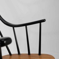 Lena Larsson, Made by Nesto, a Mid Century Ebonised Rocker with Sculptural Arms - Thumbnail 13