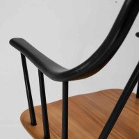 Lena Larsson, Made by Nesto, a Mid Century Ebonised Rocker with Sculptural Arms - Thumbnail 14