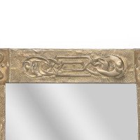Margaret Gilmour School. An Arts & Crafts Oblong Brass Mirror - Thumbnail 4