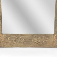 Margaret Gilmour School. Arts & Crafts Oblong Brass Mirror - Thumbnail 10