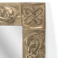 Margaret Gilmour School. An Arts & Crafts Oblong Brass Mirror - Thumbnail 5