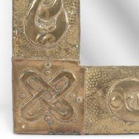 Margaret Gilmour School. An Arts & Crafts Oblong Brass Mirror - Thumbnail 12