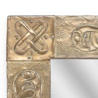 Margaret Gilmour School. An Arts & Crafts Oblong Brass Mirror - Thumbnail 15