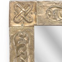 Margaret Gilmour School. Arts & Crafts Oblong Brass Mirror - Thumbnail 16