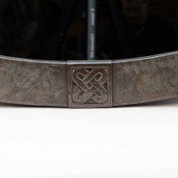 Arts & Crafts Copper Plated Mirror with Hand Formed Celtic Details - Thumbnail 4
