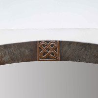 Arts & Crafts Copper Plated Mirror with Hand Formed Celtic Details - Thumbnail 2