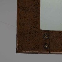 Liberty & Co. Arts & Crafts copper mirror with a cloudy blue Ruskin Jewel - Thumbnail 3