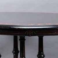 Gillows, attributed. An Aesthetic Movement Tilt Top Dining Table with Floral Inlays - Thumbnail 14