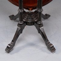Gillows, attributed. An Aesthetic Movement Tilt Top Dining Table with Floral Inlays - Thumbnail 18