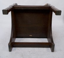 Liberty & Co., Arts & Crafts Oak Armchair with Leather Cushion - Thumbnail 20
