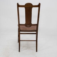 Arts & Crafts Side Chair with Ebony Pewter Inlays, probably Waring & Gillow - Thumbnail 15