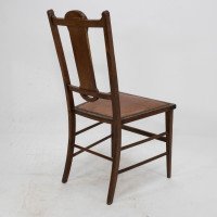 Arts & Crafts Side Chair with Ebony & Pewter Inlays, Probably Waring & Gillow - Thumbnail 16