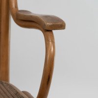 Gustav Siegel Attributed, Made by Thonet, a Bentwood & Cane Rocking Chair - Thumbnail 7
