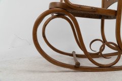 Gustav Siegel Attributed, Made by Thonet, a Bentwood & Cane Rocking Chair - Thumbnail 10