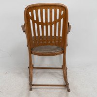 Gustav Siegel Attributed, Made by Thonet, a Bentwood & Cane Rocking Chair - Thumbnail 13