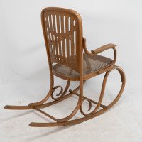 Gustav Siegel Attributed, Made by Thonet, a Bentwood & Cane Rocking Chair - Thumbnail 15