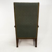 Walter Skull of High Wycombe. Arts & Crafts Oak Armchair with Chequer Inlays to the Arms - Thumbnail 10