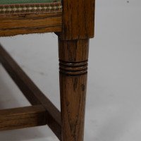 Walter Skull High Wycombe. Arts & Crafts Oak Wing Back Upholstered Armchair - Thumbnail 10