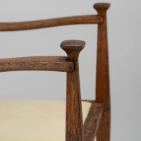 G. M. Ellwood for J. S. Henry. An Oak Dining Armchairs with Throne Like Capped Finials - Thumbnail 9