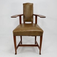 George Walton. Arts & Crafts Glasgow School Oak 'Abingdon' Armchair - Thumbnail 2