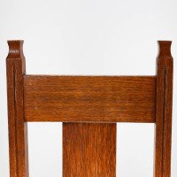 Shapland & Petter, Baillie Scott Style Of, Arts & Crafts Oak Rush Seated Chair - Thumbnail 6