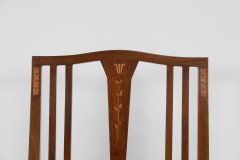 Liberty & Co., attributed, Arts & Crafts Walnut Armchair with Heart Inlays - Thumbnail 6