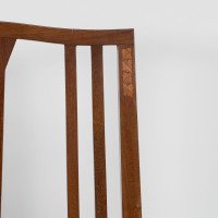 Liberty & Co., attributed, Arts & Crafts Walnut Armchair with Heart Inlays - Thumbnail 8