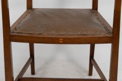 Liberty & Co., attributed, Arts & Crafts Walnut Armchair with Heart Inlays - Thumbnail 13