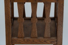 Shapland & Petter. Arts & Crafts Oak Plant Stand with Voysey Style Discs Finials - Thumbnail 8