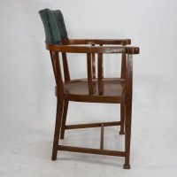 E. A. Taylor Attributed, an Arts & Crafts Oak Tub Chair with a Pierced Heart - Thumbnail 6