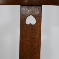 E. A. Taylor Attributed, Arts & Crafts Oak Tub Chair with a Pierced Heart - Thumbnail 10