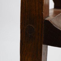 E. A. Taylor Attributed, Arts & Crafts Oak Tub Chair with a Pierced Heart - Thumbnail 11