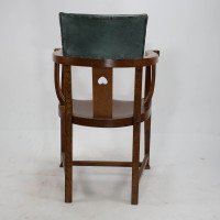 E. A. Taylor Attributed, an Arts & Crafts Oak Tub Chair with a Pierced Heart - Thumbnail 12