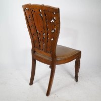 Arthur Heygate Mackmurdo for the Century Guild. Important Art Nouveau Chair - Thumbnail 9