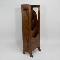 Wylie & Lochhead Attributed, a Glasgow-Style Arts & Crafts Oak Magazine Rack - Thumbnail 3
