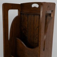 Wylie & Lochhead Attributed, a Glasgow-Style Arts & Crafts Oak Magazine Rack - Thumbnail 5