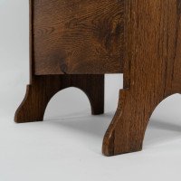Wylie & Lochhead Attributed, a Glasgow-Style Arts & Crafts Oak Magazine Rack - Thumbnail 9