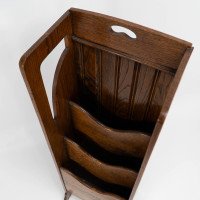 Wylie & Lochhead, attributed. A Glasgow-Style Arts & Crafts Oak Magazine Rack - Thumbnail 10