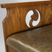 Goodyers of Regent St. Arts & Crafts Oak Armchair with Stylised Decoration - Thumbnail 8