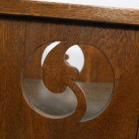 Goodyers of Regent St. Arts & Crafts Oak Armchair with Stylised Decoration - Thumbnail 7