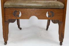 Goodyers of Regent St. Arts & Crafts Oak Armchair with Stylised Decoration - Thumbnail 10