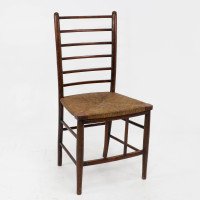 Liberty & Co., A Pair of Arts & Crafts Side Chairs with Finely Rushed Seats - Thumbnail 3